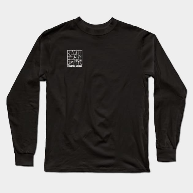 All White Small Logo Long Sleeve T-Shirt by Houston Go Club